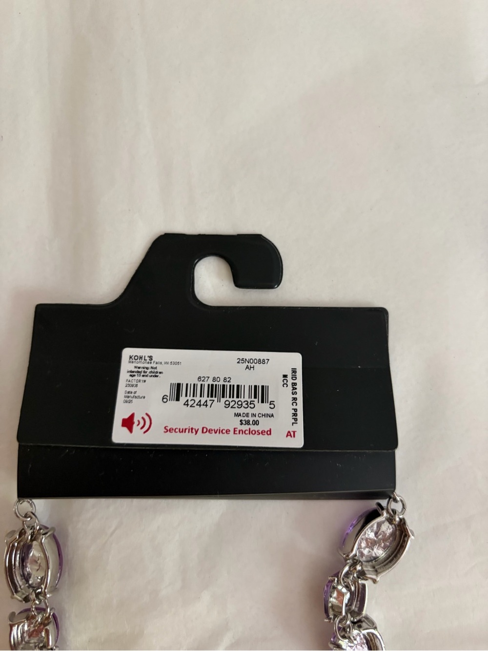 NWT Simply Vera Vera Wang Purple Crystal Choker Necklace - Picture 5 of 6